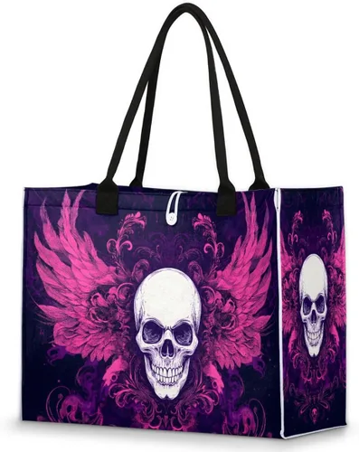 Vista 20 de Pardick Bolsa de mano reutilizable para mujer, bolsa de viaje, trabajo, compras, piscina y playa, A-04, Mediana