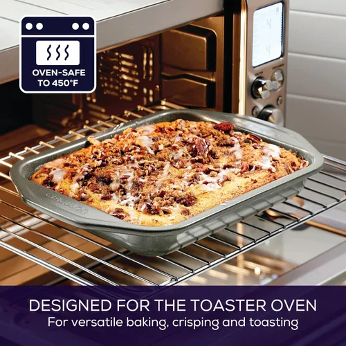 Vista 3 de Circulon Total Bakeware - Juego de horno tostador antiadherente y sartén personal para pizza, 4 piezas