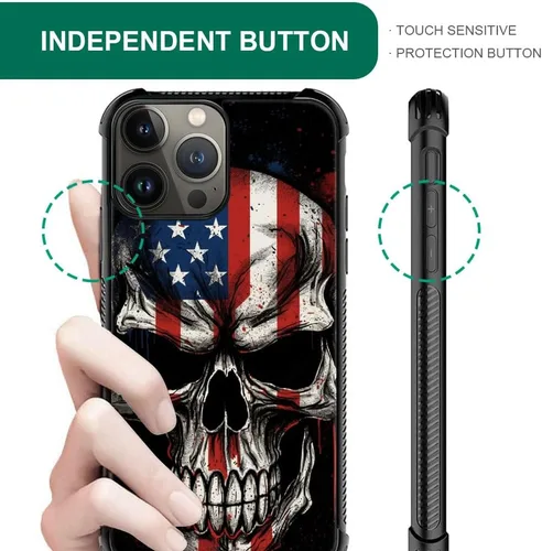 Vista 61 de Funda compatible con iPhone 8, a prueba de golpes, antiarañazos, bandera de ciervos de cola blanca de grano de madera estadounidense