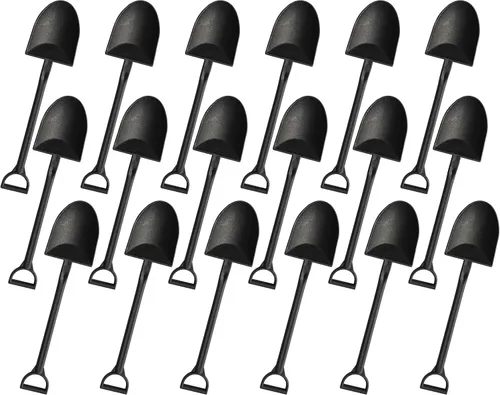 Vista 8 de OaaXbbECco Cucharas de postre plásticas desechables lindas de la novedad de la forma de la pala (50)