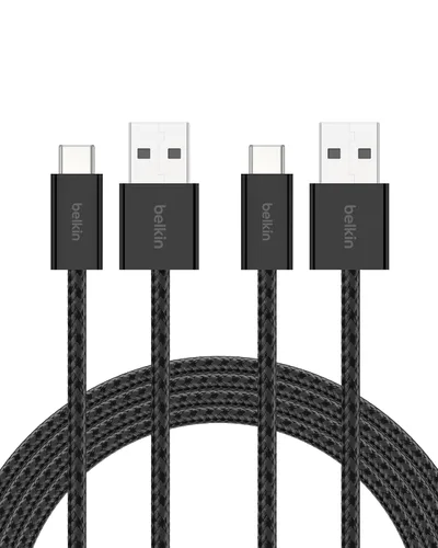 Vista 10 de Belkin Cable USB A a USB C, 3.3 pies, 15 W, cargador tipo C, cable de carga para iPhone, suave, trenzado, flexible para iPhone 17 y 16, Galaxy S25