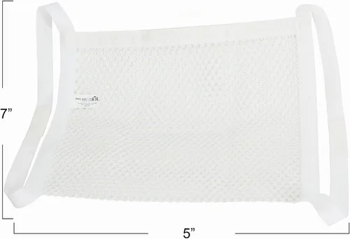 Vista 2 de Household Essentials bolsa para lavar y secar tenis de poliéster, color blanco, Malla, Rosado/Blanco apagado, 1