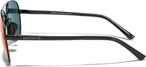 Vista 3 de MERRY'S Lentes de sol de aviador para hombres y mujeres, lentes polarizados para conducir, lentes espejados, protección UV 400, 2.283 in