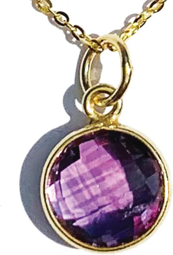 Vista 12 de Collar con colgante redondo, piedras preciosas naturales, labradorita, piedra lunar arcoíris, cristal, cuarzo rosa, amatista, citrino, plata de ley