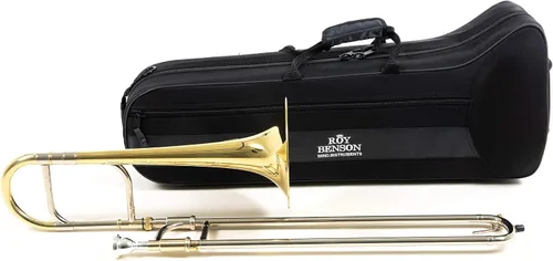 Vista 6 de Roy Benson Eb Alto Trombón MOD.AT-201 acabado lacado con caja ligera en forma, amarillo, plata (RB701121)
