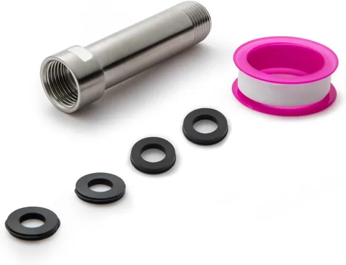 Vista 9 de OFFO Brazo de extensión de cabezal de ducha, extensión de brazo de ducha, extensor de cabezal de ducha hecho de acero inoxidable 304, extensión