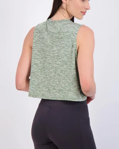 Vista 4 de Real Essentials Paquete de 5 camiseta sin mangas de verano Dry Fit para mujer, camiseta deportiva para gimnasio, yoga, entrenamiento