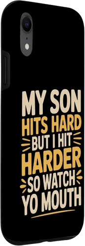 Vista 3 de My Son Hits Hard But I Hit Harder So Watch Yo Mouth - Case for iPhone XR