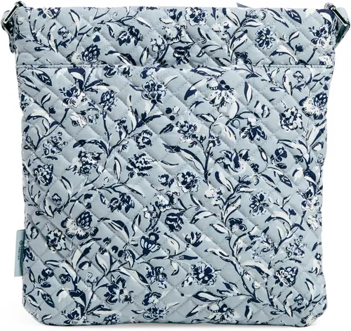 Vista 5 de Bolso cruzado hipster de algodón con triple cremallera para mujer