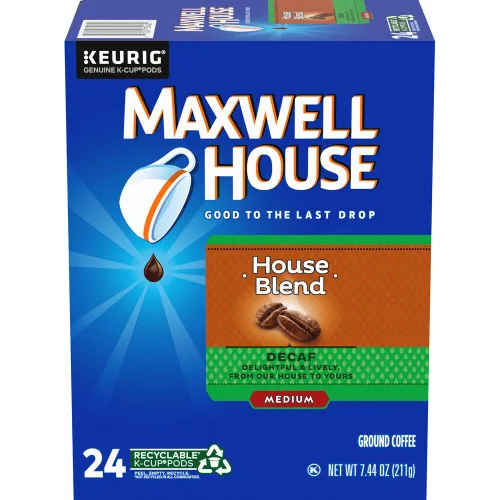 Vista 11 de Maxwell House Blend Descafeinado - Cápsulas de café K-Cup de tostado medio, mezcla de la casa (Caja de 84 cápsulas)