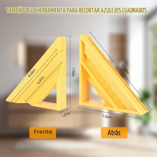 Vista 4 de Herramienta de corte de azulejos para cortes precisos de inglete de 45 grados, accesorios cuadrados para profesionales y principiantes