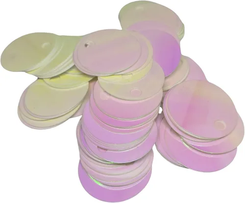 Vista 20 de Paillettes de lentejuelas redondas planas de 10/20/1.181 in, agujero de 0.157 in, mezcla de colores, lentejuelas acrílicas, 1,76 onzas (1.76 oz)