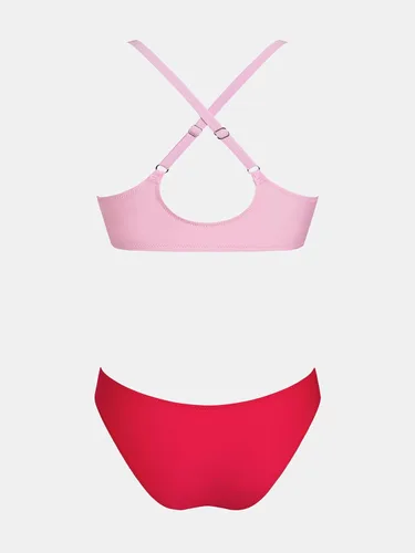 Vista 97 de CUPSHE - Conjunto de bikini de dos piezas para mujer, estampado floral y detalle de nudo de conejo