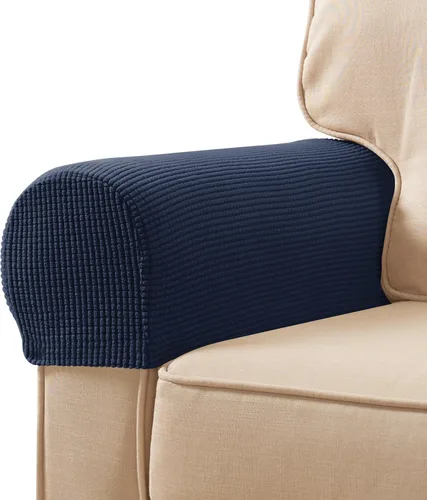Vista 28 de SUBRTEX Juego de 2 fundas elásticas para brazos de sofá, fundas a cuadros para brazos de sofá, fundas antideslizantes para reposabrazos