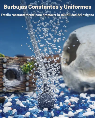 Vista 6 de Uniclife Bomba de aire para acuario, aireador de tanque de peces de doble salida con accesorios para tanque de 5-200 galones