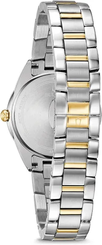 Vista 3 de Bulova Reloj analógico clásico de cuarzo para mujer con correa de acero inoxidable 98R263, Pulsera