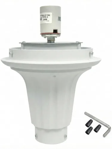 Vista 5 de KASTLITE Montador de aluminio para exteriores con base media E26, hierro fundido resistente, se adapta a globos y bellotas con apertura de 8 Negro