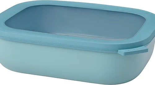 Vista 39 de Mepal Cirqula - Recipiente circular rectangular para almacenar y servir alimentos de 67.6 fl oz / 68 onzas con tapas transparentes, perfecto