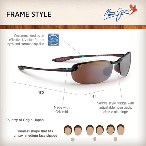 Vista 6 de Maui Jim Makaha - Gafas de sol sin montura