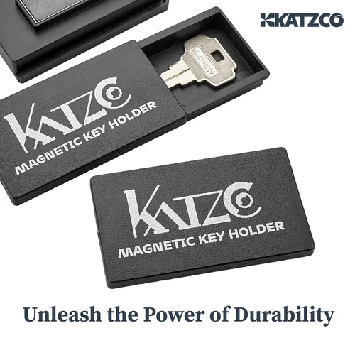 Vista 6 de Katzco juego de 3 cajas magnéticas para guardar llave, apto para llaves de 3 pulgadas, con imán extra superfuerte, útil para juego de llave
