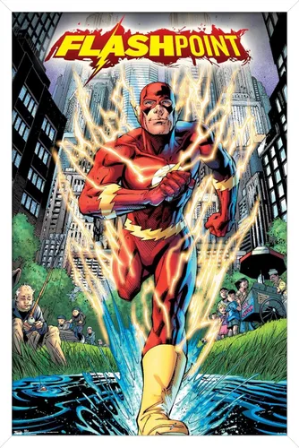 Vista 14 de Trends International DC Comics-The Flash-Flashpoint - Póster de pared, 14.725 x 22.375 pulgadas, versión enmarcada de madera de granero
