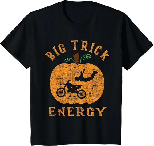 Vista 11 de Dirt Bike Motocross Halloween - Pumpkin Jack O Lantern T-Shirt Asphalt Grey