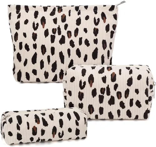 Vista 16 de Juego de 3 bolsas de maquillaje para niñas y mujeres, organizador de viaje, bolsa de aseo de baño, bolsa de almacenamiento de gran capacidad