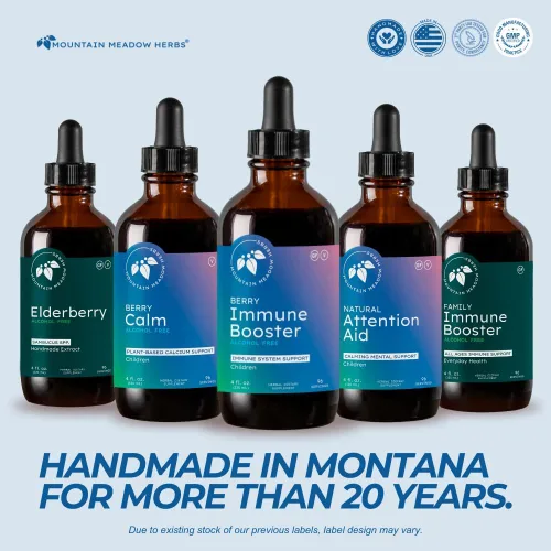 Vista 6 de Mountain Meadow Herbs Refuerzo inmunológico de bayas para niños, con saúco y equinácea, 2 onzas.