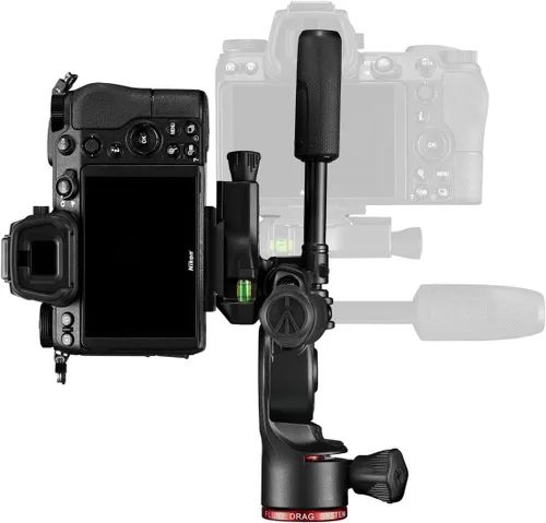 Vista 8 de Manfrotto Befree - Cabezal de trípode para cámara en vivo de 3 vías, aluminio, carga útil de 13.2 lbs, para trípodes de viaje, con asas plegables