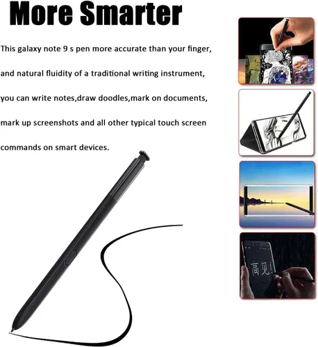 Vista 3 de 2 unids Note 9 S Pen WithBluetooth Reemplazo para Samsung Galaxy Note 9 Note 9 5G Stylus Pen (negro)