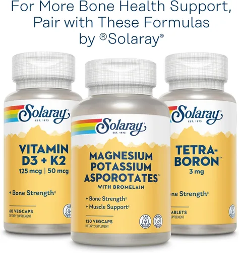Vista 8 de SOLARAY Proporción 2:1 de citrato de calcio y magnesio con vitamina D-3, huesos sanos, apoyo muscular y sistema nervioso, alta absorción, 180