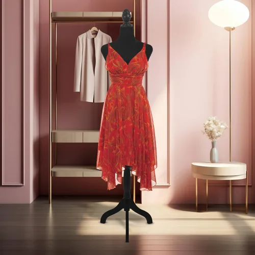Vista 7 de FDW Maniquí femenino con forma de vestido de cuerpo, maniquí de costura, maniquí de torso con base de trípode, maniquí ajustable para coser ropa