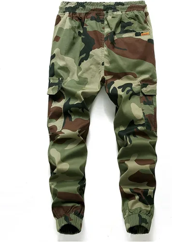 Vista 2 de LOKTARC Pantalones deportivos tipo cargo de camuflaje para niños
