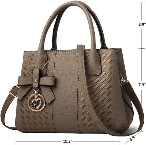 Vista 3 de Bolsos de mano para mujer de piel sintética de PU, bolso de hombro