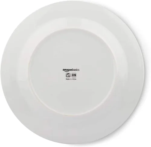 Vista 5 de Amazon Basics Juego de vajilla, Apto para microondas y lavavajillas, Servicio para 6, Cocina completa de 18 piezas, Platos, fuentes, cuencos, ramas