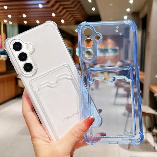 Vista 5 de Tuokiou para Samsung Galaxy A16 Funda, Fundas Protectoras Transparentes con Ranura para Tarjetas, Funda Cartera de TPU Suave Ajuste Delgado