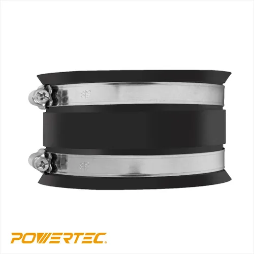 Vista 6 de POWERTEC 70106 - Conector de manguera de recolección de polvo de ajuste en Y, negro y 70149-P2 4 pulgadas con control de polvo flexible