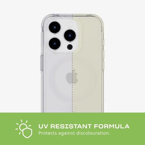 Vista 8 de Tech21 Evo - Funda transparente para iPhone 15 Pro, compatible con MagSafe, funda de protección contra impactos, transparente
