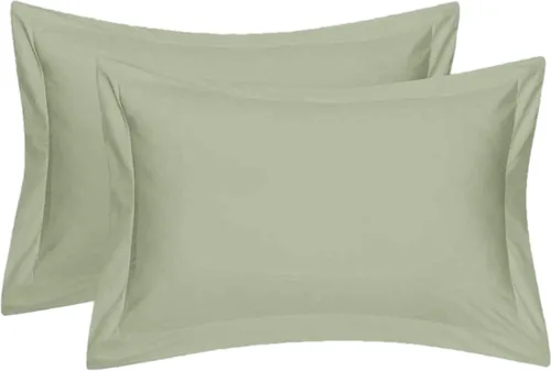 Vista 29 de Juego de 2 fundas de almohada estándar de 600 hilos, 100% algodón egipcio, con cierre de sobre, tamaño estándar de 20 x 26 pulgadas, fundas