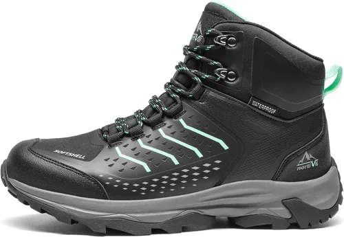 Vista 6 de NORTIV 8 Botas de senderismo impermeables para mujer, botas ligeras para senderismo al aire libre