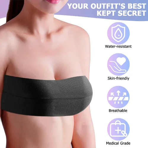 Vista 3 de Northside Boob Tape - Cinta para levantamiento de senos, cinta corporal con 2 pares de cubiertas para pezones