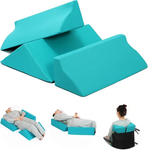 Vista 11 de Fanwer Cuñas de cama y posicionadores corporales (3 en 1), Cuñas de 40 grados para posicionamiento en cama, Almohadas posicionadoras para personas