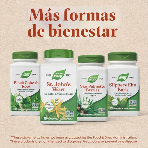 Vista 8 de Nature's Way Cápsulas de hierba de San Juan, 700 mg por porción Suplemento a base de hierbas promueve una perspectiva positiva*, 700 mg por porción