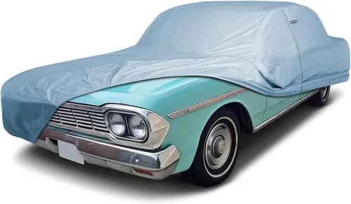 Vista 31 de iCarCover Funda de automóvil personalizada de alta calidad para AMC Ambassador 1965-1973, resistente, impermeable, para todo tipo de clima, lluvia