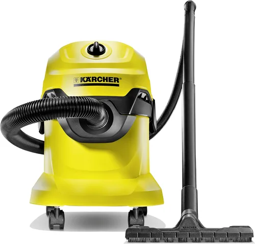 Vista 2 de Karcher WD4 aspiradora para agua y polvo, multiuso, con motor de 1800 V, diseño que ahorra espacio.