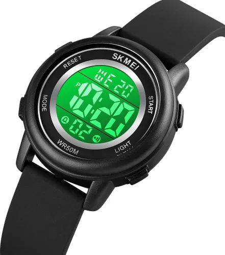Vista 2 de MASTOP Moda LED Luz Digital Deporte Relojes Cronómetro Calendario Reloj 5Bar Impermeable Multifuncional Reloj de Pulsera