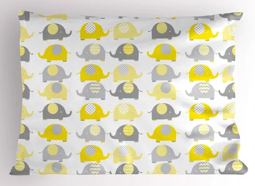 Vista 29 de Ambesonne Funda de almohada con frase en escala de grises, composición de flechas y puntos, inscripción inspiradora Be Brave, funda de almohada Gris