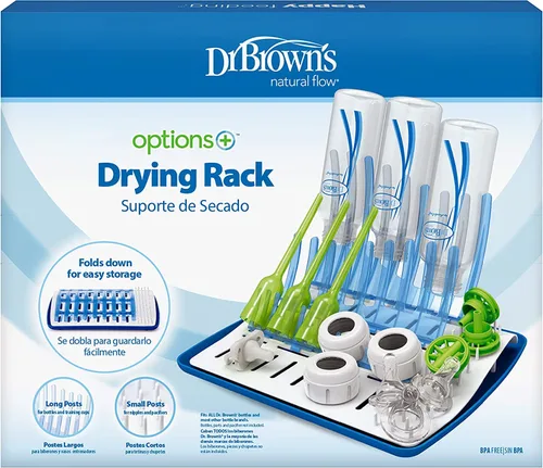 Vista 15 de Dr. Brown's Estante de secado universal para biberones y accesorios con esponja reutilizable, juego de cepillos de limpieza para biberones