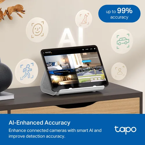 Vista 5 de Tapo Concentrador central de hogar inteligente para dispositivos inteligentes: conecta hasta 16 nuestras cámaras y 64 sensores Sub-G, almacenamiento