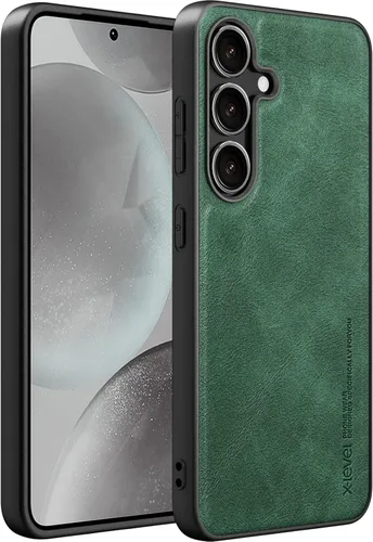 Vista 52 de X-level Funda para Samsung Galaxy Z Flip 6, delgada funda delgada de piel sintética para teléfono, TPU suave, a prueba de golpes, protección Negro